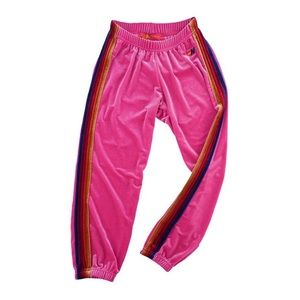Kids pink Aviator Nation velvet sweatpants size 12